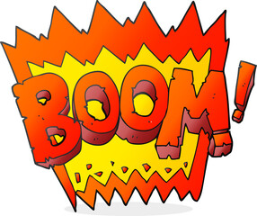 freehand drawn cartoon boom symbol
