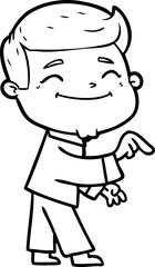 happy cartoon man