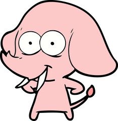 happy cartoon elephant