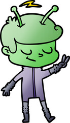 friendly cartoon spaceman