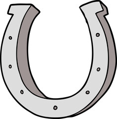 cartoon iron horse shoe © lineartestpilot