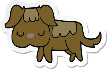 sticker of a cartoon dog