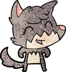 happy cartoon fox