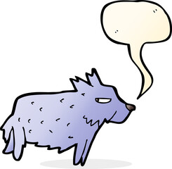 cartoon terrier with speech bubble