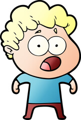 cartoon man gasping in surprise