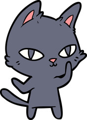 cartoon cat staring