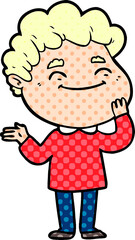 Fototapeta premium cartoon friendly man