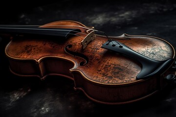 Obraz premium A Symphony Orchestras Violin. Generative AI