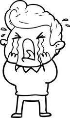 cartoon crying man