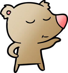 happy cartoon bear