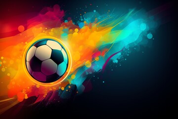 Soccer or football background. Generative AI