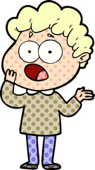 cartoon man gasping in surprise