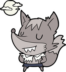 cartoon halloween werewolf