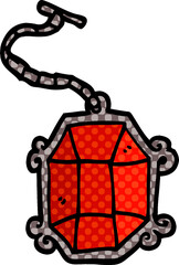 cartoon doodle ruby pendant