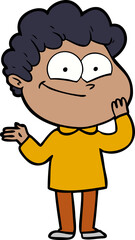 cartoon happy man
