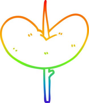 recommend clip art: rainbow gradient line drawing of a cartoon sausage