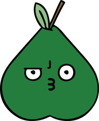 cute cartoon of a pear