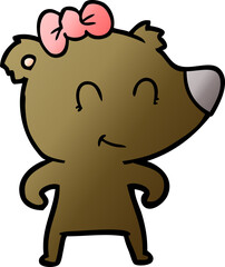 female bear cartoon
