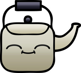 gradient shaded cartoon of a kettle