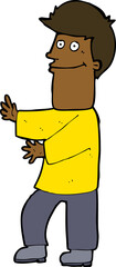 cartoon man gesturing