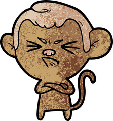 cartoon angry monkey