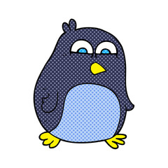 freehand drawn cartoon penguin