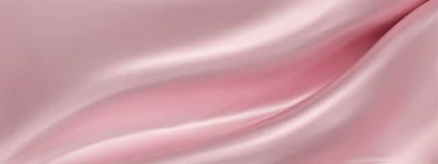 Abstract pink silk vector background. Luxury pink cloth or liquid wave. Abstract or pink fabric texture background. pink Cloth soft wave. Creases of satin, silk, and Smooth elegant cotton.