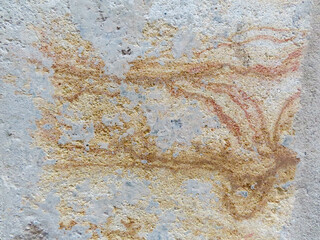 Textured stone sandstone surface wall. Close up image bricks	
