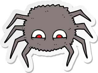 sticker of a cartoon spider