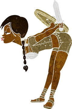 recommend clip art: cartoon viking girl bowing