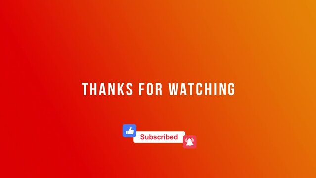 Thanks for watching with notification, subscribe and like for videos