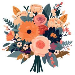 Floral bouquet vector