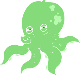 flat color illustration of octopus
