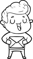 Obraz premium happy cartoon man