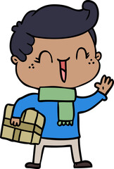 cartoon laughing boy