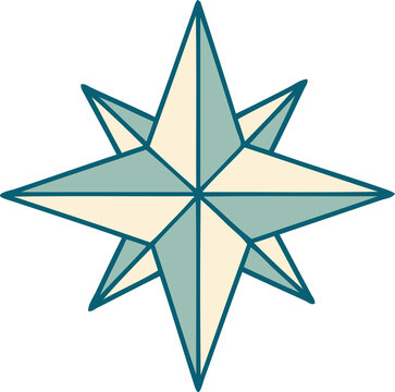 iconic tattoo style image of a star