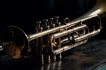 Obraz premium Trumpet in classical music. Generative AI