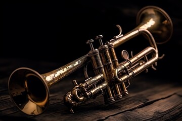 Obraz na płótnie Canvas Trumpet in classical music. Generative AI