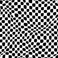 Vector Optical Illusion Black and White Seamless Pattern.  Mesmerizing vector optical illusions with black and white seamless patterns.