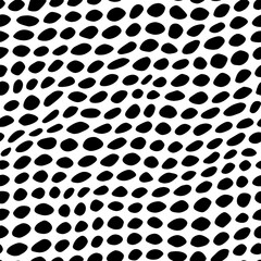 Vector Optical Illusion Black and White Seamless Pattern.  Mesmerizing vector optical illusions with black and white seamless patterns.