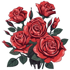 bouquet vector of roses