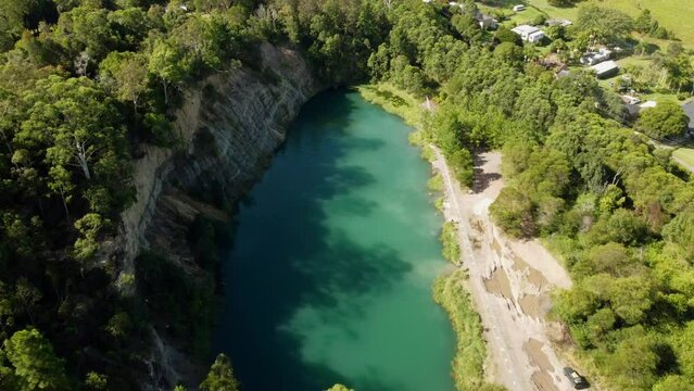 Bexhill Quarry NSW bright blue water