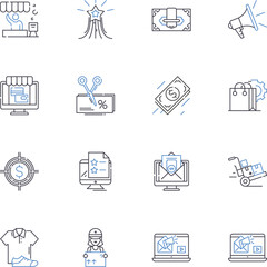 Chamber line icons collection. Vault, Room, Cavity, Compartment, Cell, Shrine, Sanctuary vector and linear illustration. Hall,Gallery,Crypt outline signs set