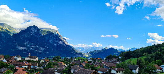 Panoramic view of the village, Switzerland