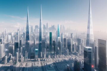 Futuristic city, generative ai
