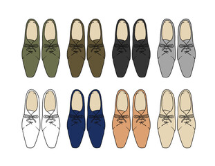 革靴のイラストセット