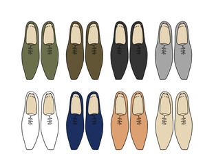 革靴のイラストセット