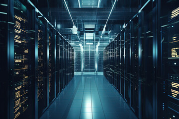 Data server center background, digital hosting