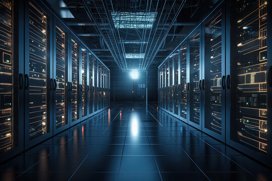 Data Server Center Background, Digital Hosting