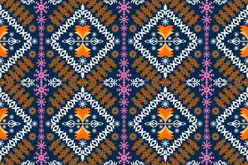 Geometric ethnic oriental traditional art pattern.Figure tribal embroidery style.Design for ethnic background,wallpaper,clothing,wrapping,fabric,element,sarong,vector illustration